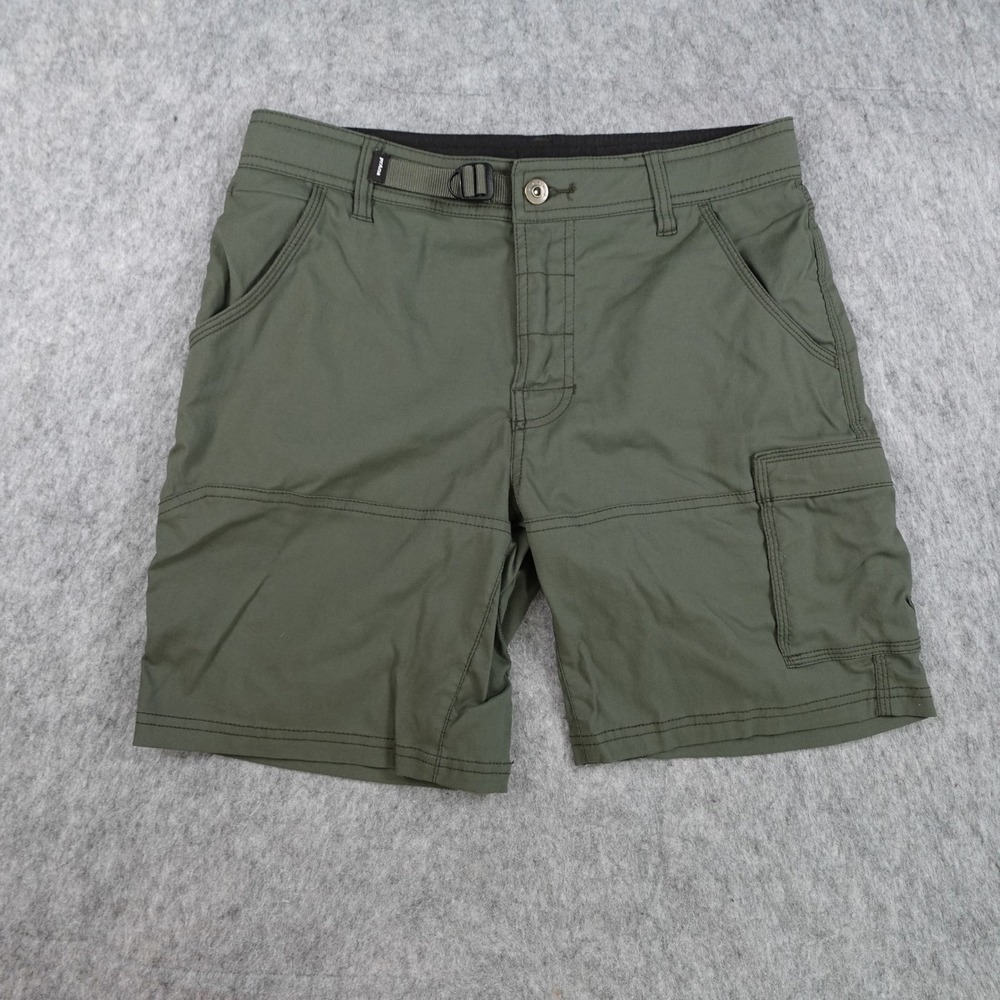 Prana Shorts Men 30 Green Zion Stretch Cargo Hiking Outdoor Utility 8" Ripstop